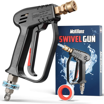 Short Pressure Washer Gun with Swivel, High Pressure Water Handle, Power Washer Gun Compatible with Foam Cannon, Car Wash Foam Gun