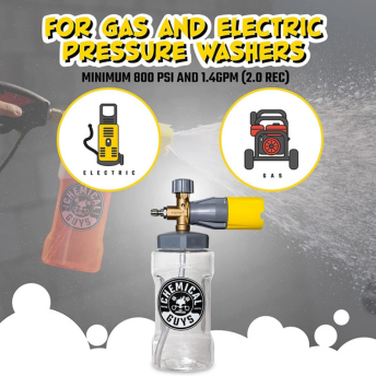 Chemical Guys Big Mouth Max Release Foam Cannon - High Suds Car Wash Sprayer for Pressure Washers - Adjustable 34 oz Bottle
