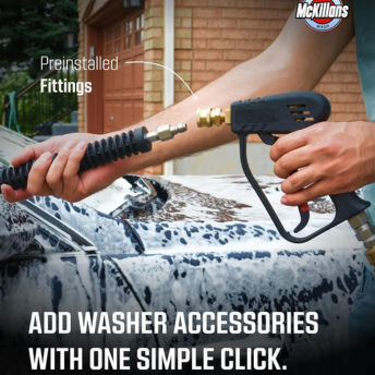 Short Pressure Washer Gun with Swivel, High Pressure Water Handle, Power Washer Gun Compatible with Foam Cannon, Car Wash Foam Gun