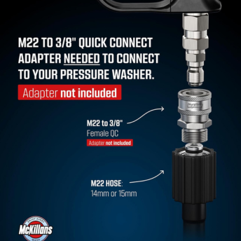 Short Pressure Washer Gun with Swivel, High Pressure Water Handle, Power Washer Gun Compatible with Foam Cannon, Car Wash Foam Gun